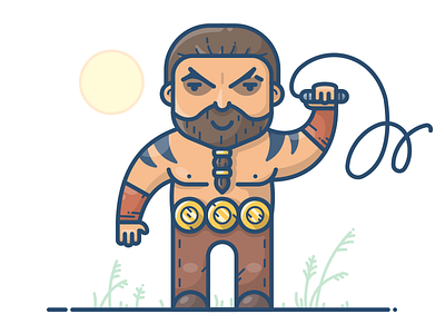 Khal Drogo character drogo fantasy game of thrones got hero icon illustration khal man vector warrior