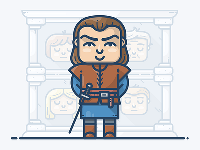 Arya Stark arya character fantasy game game of thrones girl got hero icon illustration stark vector