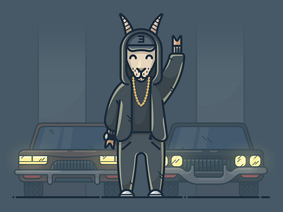 RAP GOAT album car cover eminem goat god icon illustration music picture rap trump