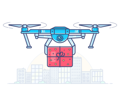 Shipping & Handling amazon box city delivery drone handling icon illustration parcel robot shipping vector