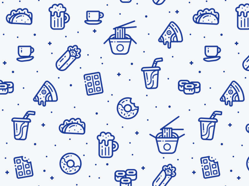 Animated Food Pattern by Alex Kunchevsky for OUTLΛNE on Dribbble