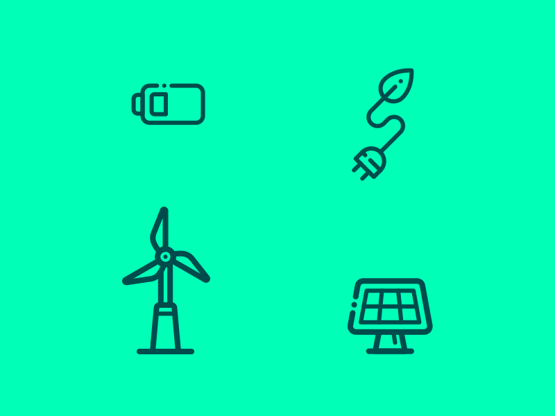 Sustainable Energy Pattern animation battery design energy green icon illustration motion pattern sustainable vector windmill