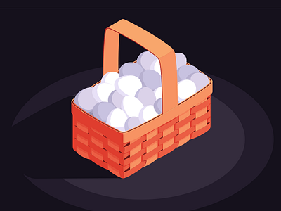 Sentry Eggs basket eggs isometric