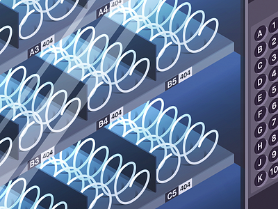 Vending glow isometric vending machine