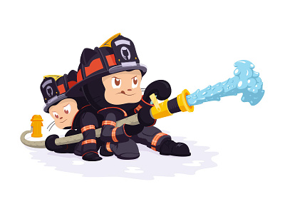 The Pipetocats fire fighters github octocat sentry