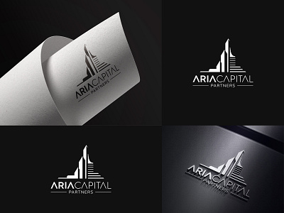 Logo for Aria Capital Partners (Real Estate Investment Company) building logo graphic design logo logo design real estate
