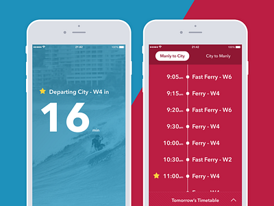 Next Ferry commuter ios photography sydney timetable ui ux