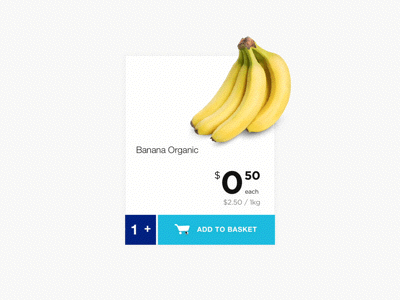 Buying Banana - Interaction add to basket item price shopping tag