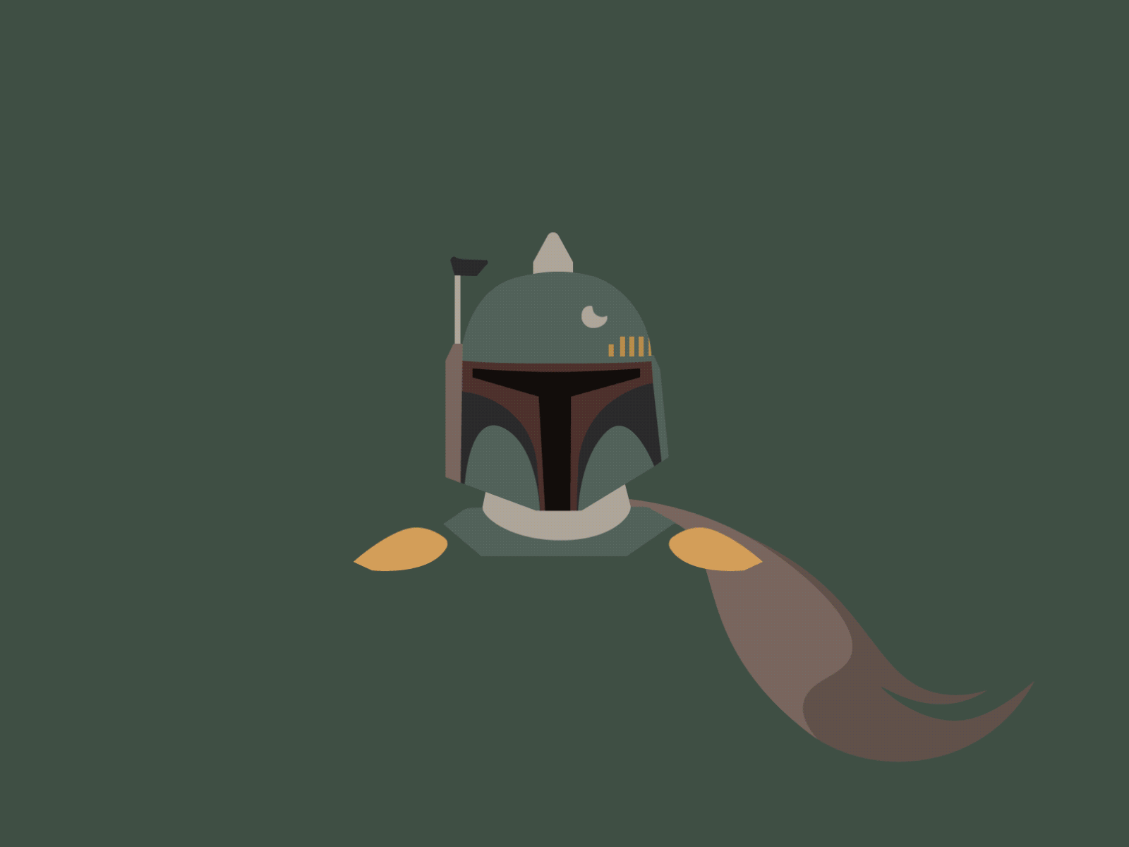 Mandalorians III 2d after effects bobafett character fanart flat flatdesign gif illustration mandalorian starwars