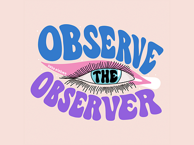 Observe the observer design illustration vector