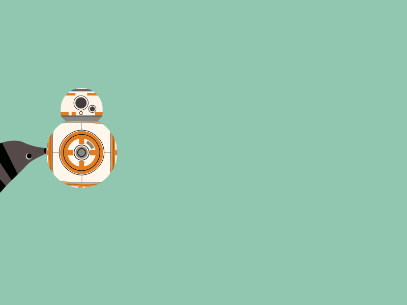 BB-8 x Weazel Ball bb 8 droid ferret gif loop star wars weasel weazel