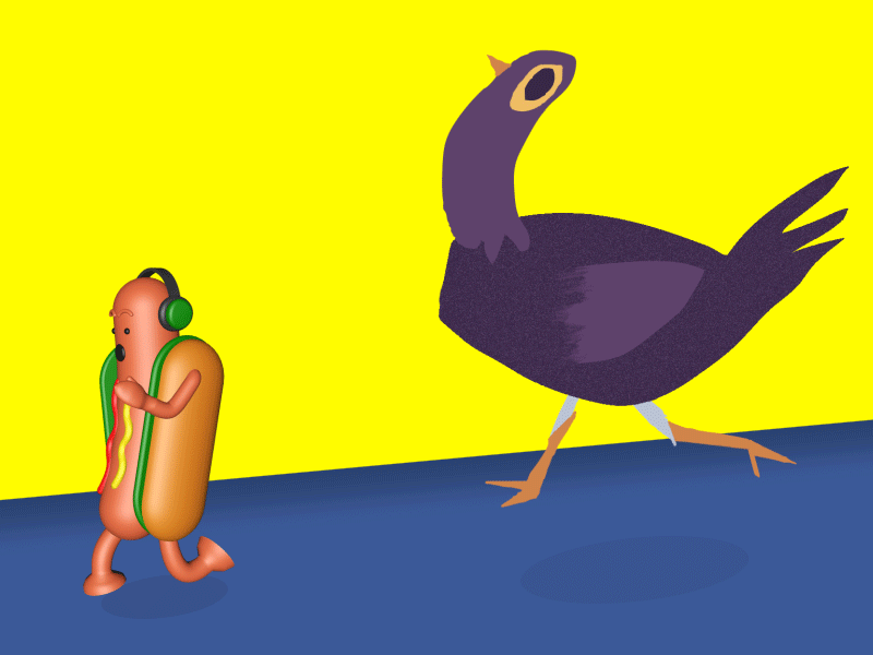Facebook vs Snapchat dancing hot dog facebook snapchat social media trash dove