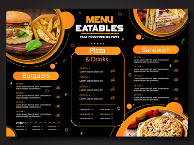 Restaurant Menu Design by Emily Rogers on Dribbble