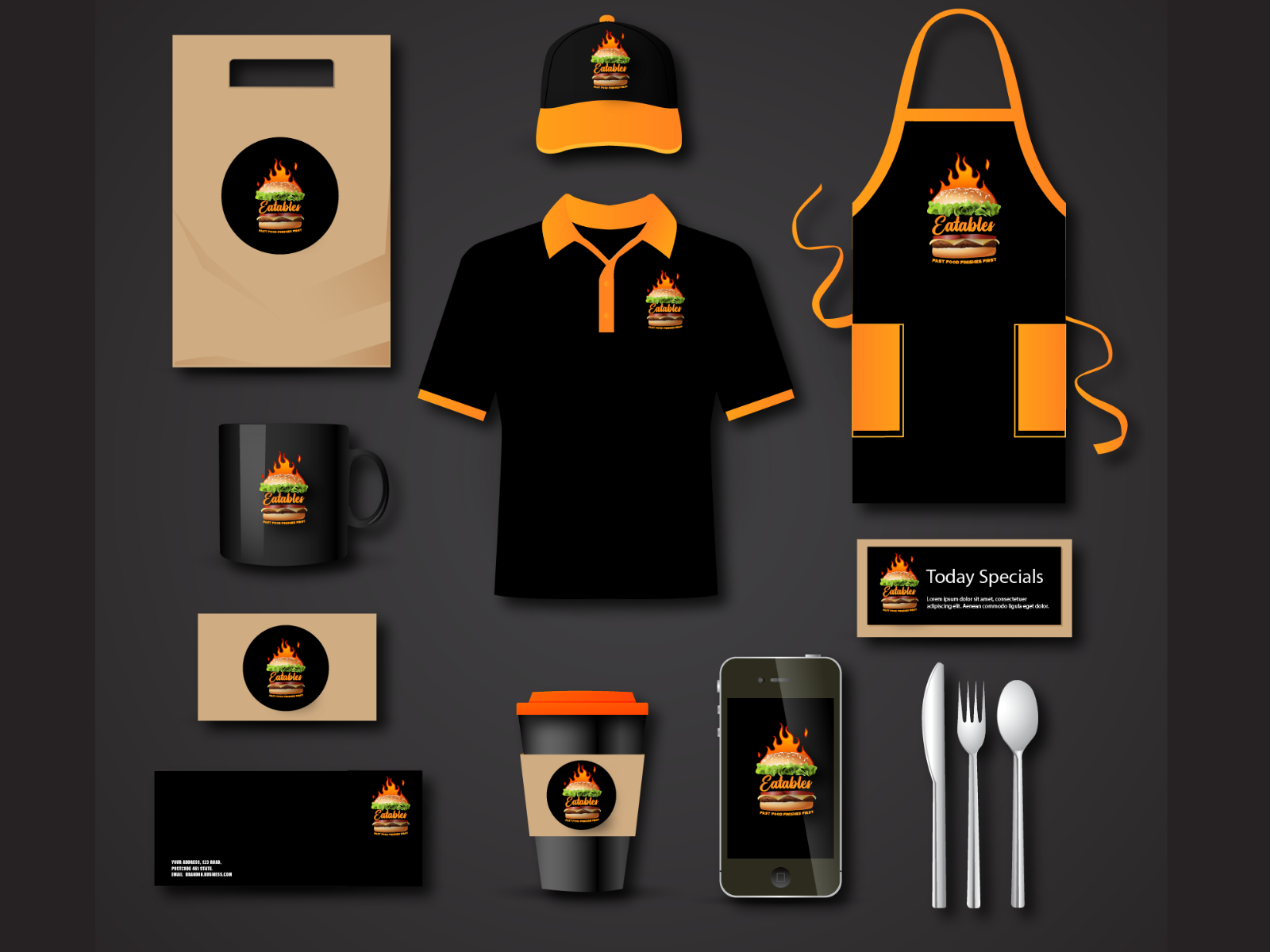 Restaurant Stationery Design by Emily Rogers on Dribbble