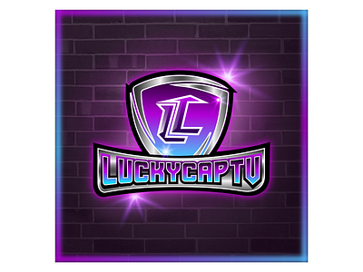 Text Logo: LuckyCapTV branding design graphic design illustration logo logo design typography ui ux vector