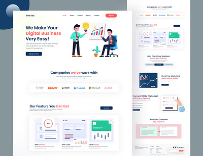 Digital Business landing page design app design business digital business digital landing page figma landing page product design ui ux web design