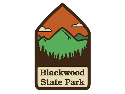 Blackwood State Park Badge badge branding design icon illustration logo story telling vintage vintage badge vintage inspired