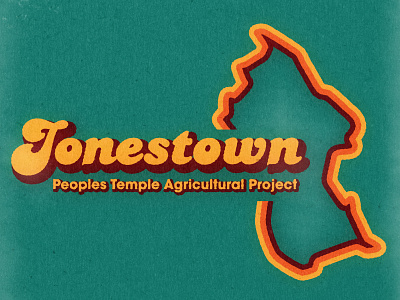 Jonestown 1970s 70s jonestown logo type type art vintage vintage inspired