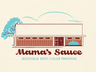 Mama's Sauce Matchbook Illustration