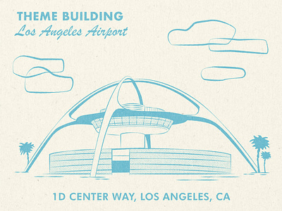 Theme Building design graphic art graphic design illustration la lax los angeles losangeles matchbook retrosupply theme building vintage vintage inspired