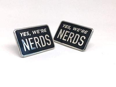 Yes, we're Nerds enamel pin lapel pin nerds pin game