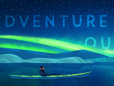 Adventure is Out There adventure adventure is out there aurora kayak northern lights poster travel travel poster