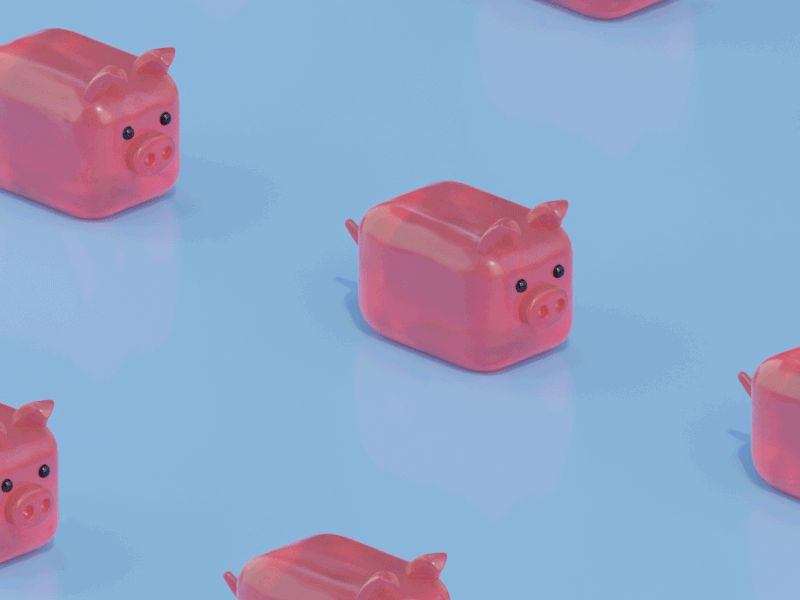 Jelly Pig 3d animation blender jelly pig