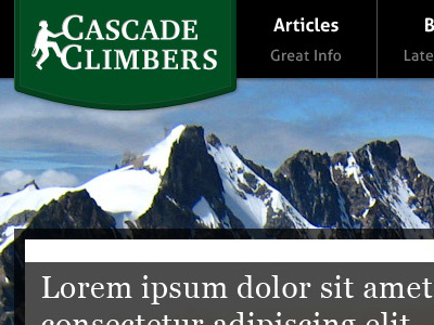 Cascade Climbers concept design logo web