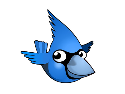 Bird Icon bird blue bluejay cute icon illustration vector