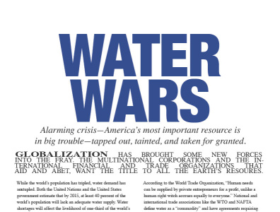 Water Wars Layout adobe design graphic design typography