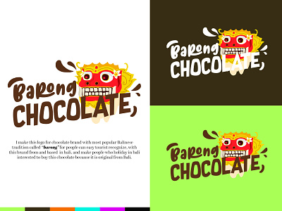 Logo Barong Chocolate bali barong culture graphic design logo