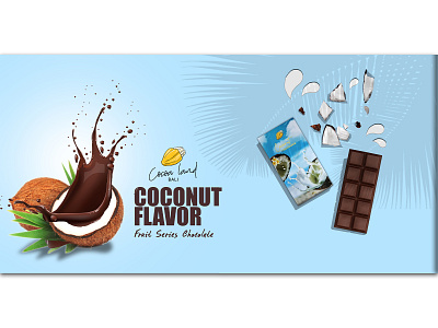 Chocolate Banner Ads Design 3d ads bali banner branding chocolate design digital imaging graphic design