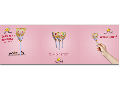 Candy Stick Banner Ads Design ads branding chocolate design digital imagin feeds graphic design