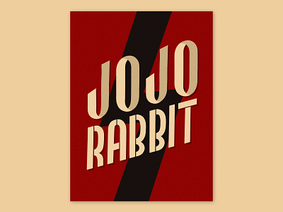 Jojo Rabbit - Movie Poster design graphic design handlettering illustration jojo rabbit lettering lettering artist movie poster design poster procreate taika waititi typography