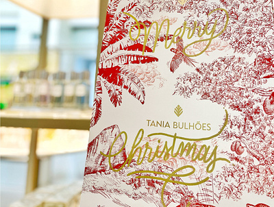 Tania Bulhões: Custom Calligraphy on-site calligraphy christmas custom calligraphy graphic design lettering luxury brand perfumery retail tania bulhoes typography