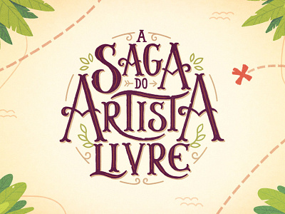 A Saga do Artista Livre logotype branding graphic design lettering logo logotype typography