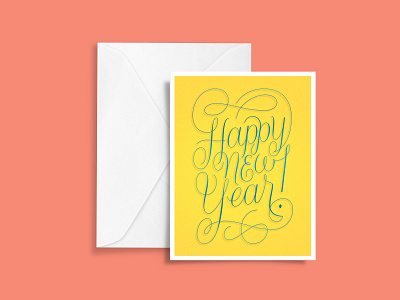 Happy New Year graphic design greeting card illustration inspiration lettering new year new year 2019 new years eve postcard typography