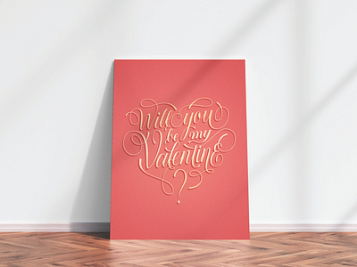 Valentine's Day Poster/Postcard graphic design handlettering illustration inspiration lettering lettering artist postcard poster social media typography valentinesday