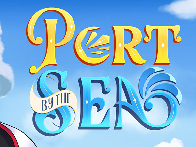 Port By The Sea - Animation Title animation animation 2d graphic design lettering lettering artist logo logotype title design typography