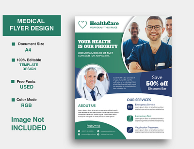 Medical Flyer Design adobe illustrator adobe photoshop banner billboard brochure business card business flyer flyer flyerdesign flyers graphic design logo medical flyer poster restaurant flyer signage social media banner social media post tshirt ui