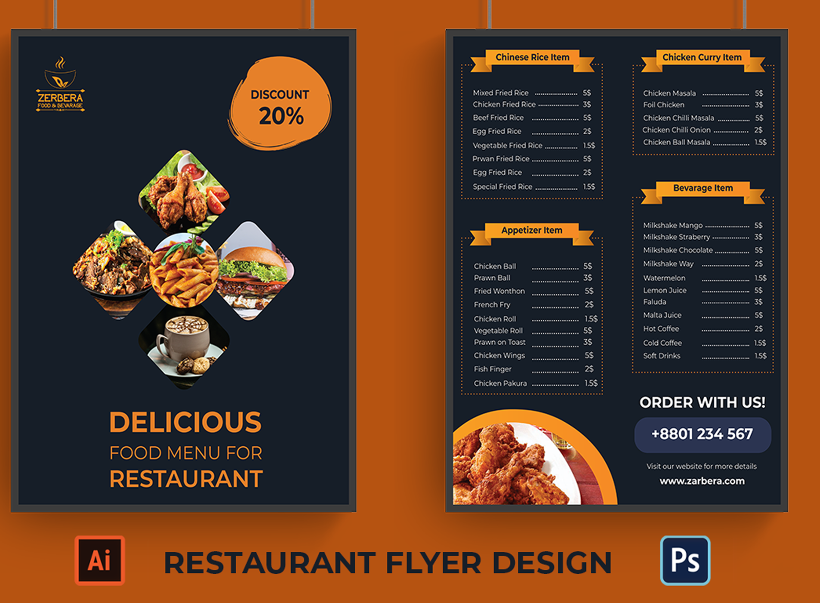 Restaurant Flyer Design by Abdullah Al Mamun | Brand Designer on Dribbble