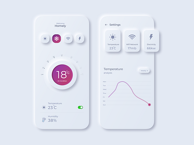 Smart home app🏠 | Neumorphism