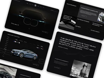 A BMW website application bmw branding car design graphic design illustration logo typography ui uiux ux vector web webdesign