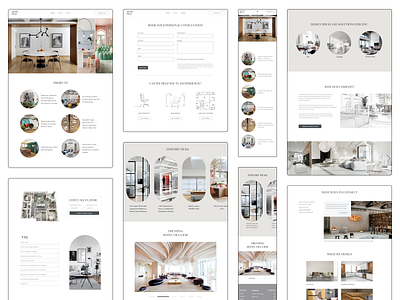 Interior design studio website application cross platform design e commerce interface ui uiux ux