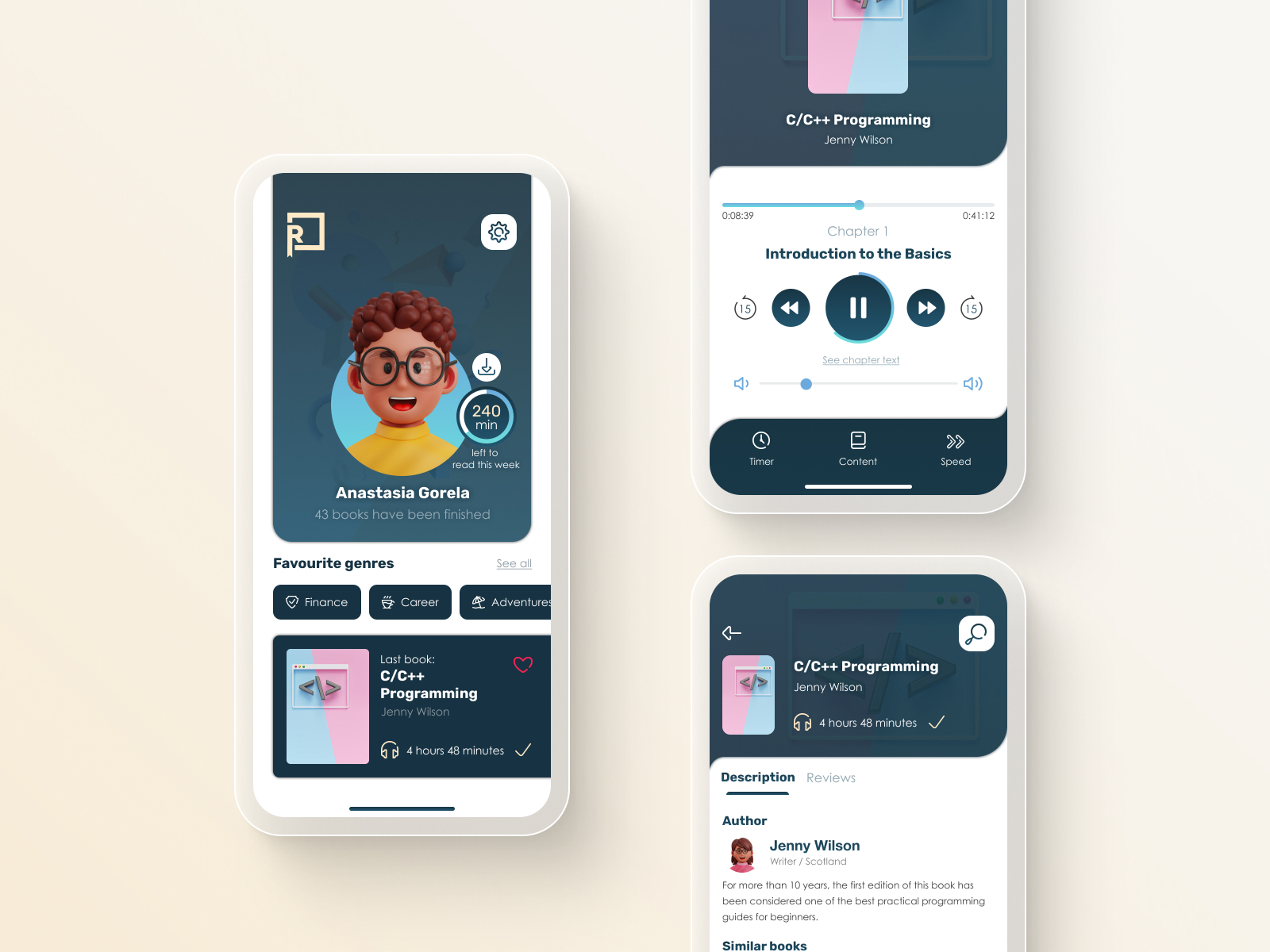 AUDIOBOOK APP UI by Artem Astapenko on Dribbble