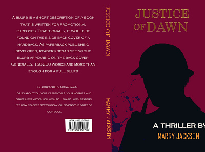 Justice of dawn (paperback mock) book book cover branding cover art design graphic design illustration typography