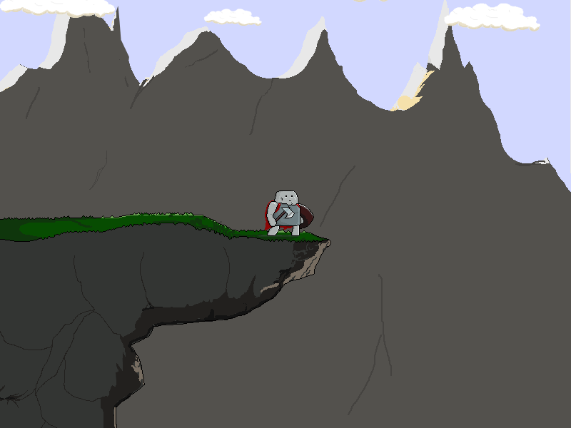 pixel art knight animated axe cliff frame by frame illustration knight mountain pixel art pixel dailies pixelart shield