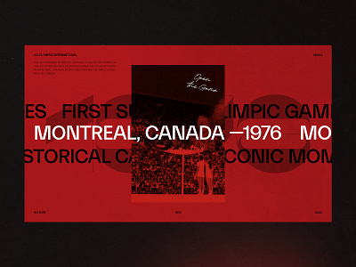 1976 Summer Olympics - Montréal animation concept design grid interaction minimal typography ui ux web