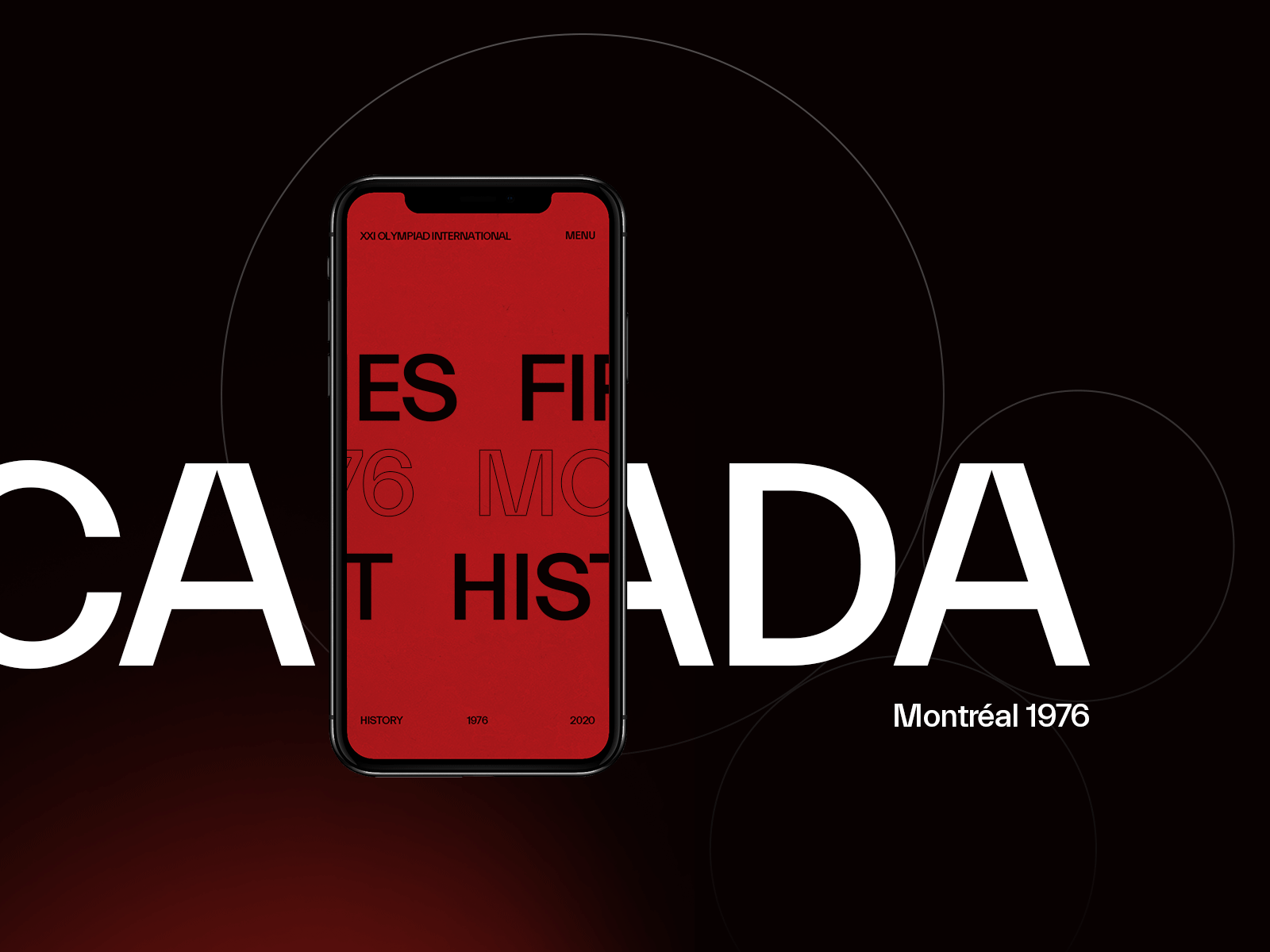 1976 Summer Olympics - Montréal animation behance canada concept design grid interaction minimal red trends typography ui ux web