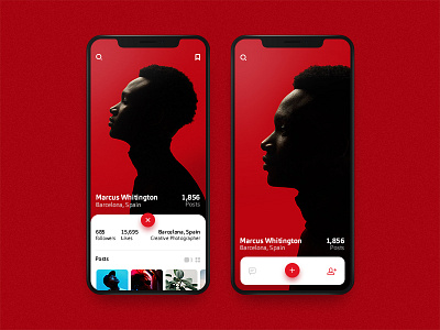 Oleeve - Photographers social network concept fashion minimal mobile network oleeve photo photographer red social ui ux